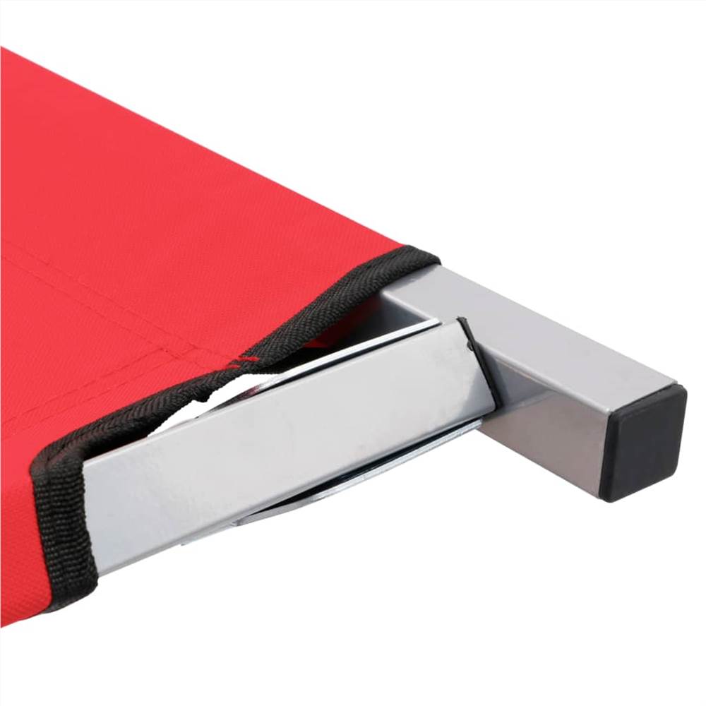 Camping Bed 210x80x48 cm XXL Red