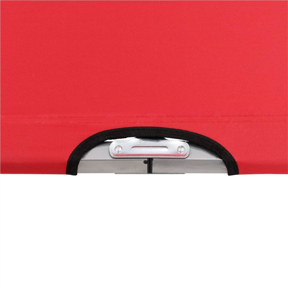 Camping Bed 210x80x48 cm XXL Red