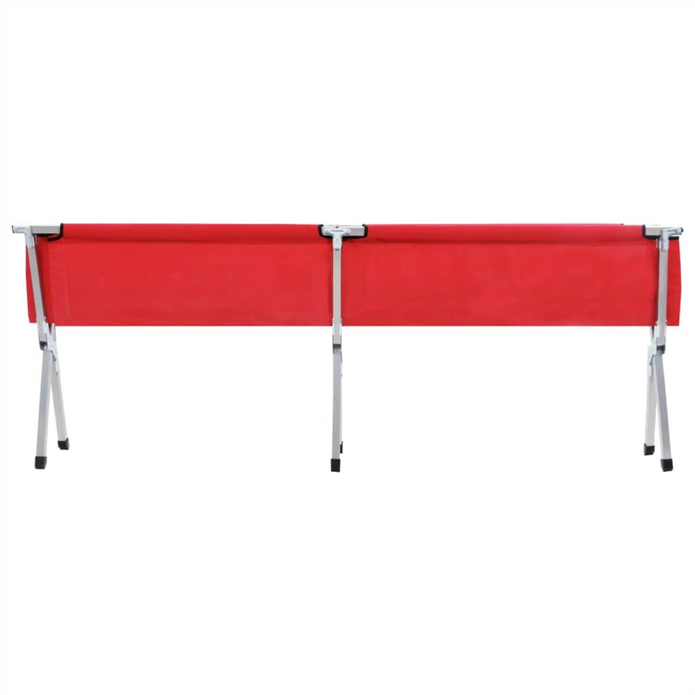 Camping Bed 210x80x48 cm XXL Red
