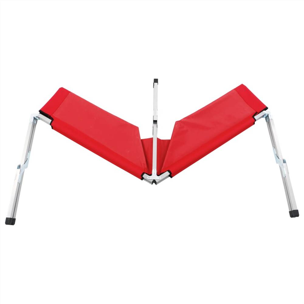 Camping Bed 210x80x48 cm XXL Red