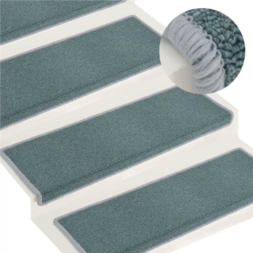 

Carpet Stair Treads 15 pcs 65x25 cm Blue