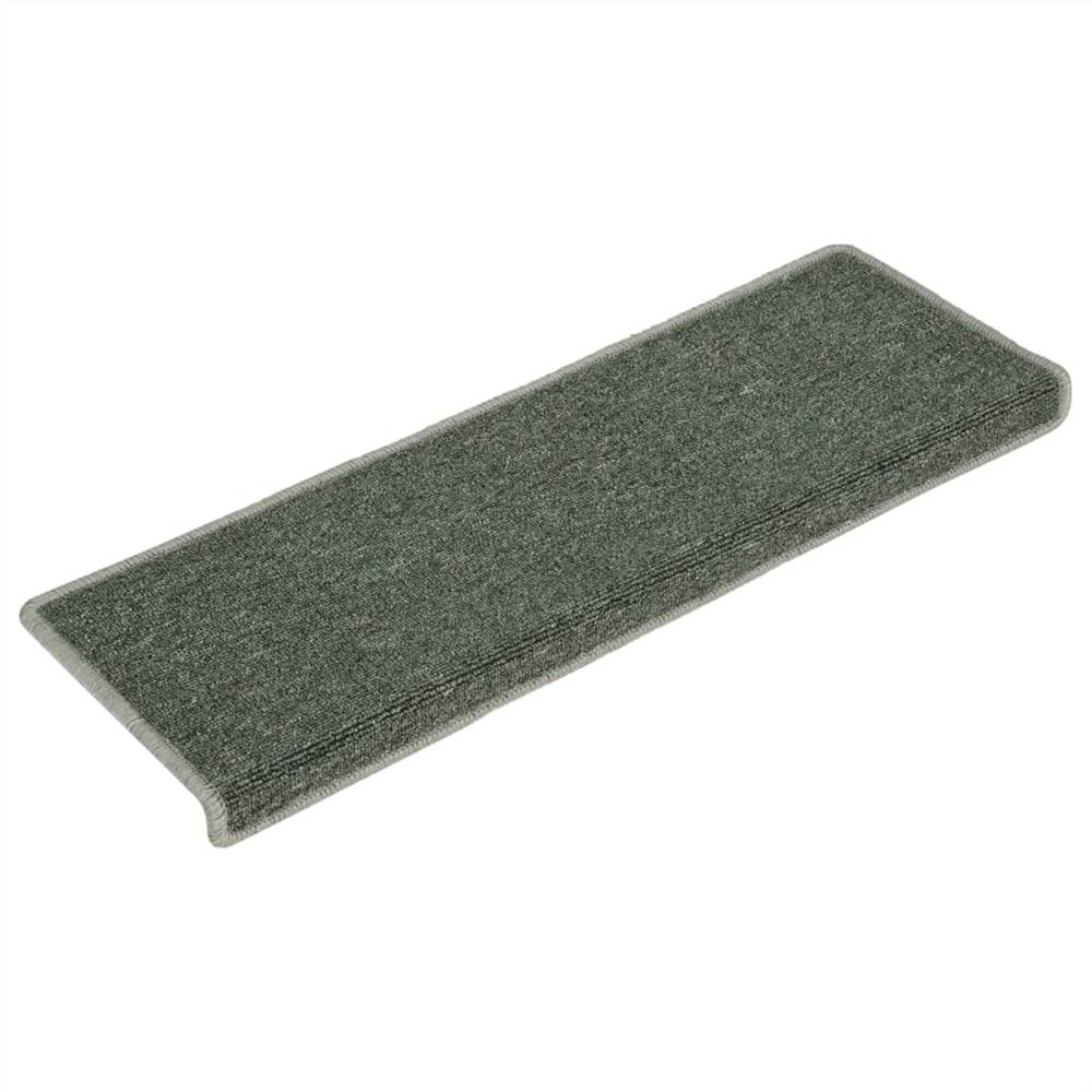 Carpet Stair Treads 15 pcs 65x25 cm Green
