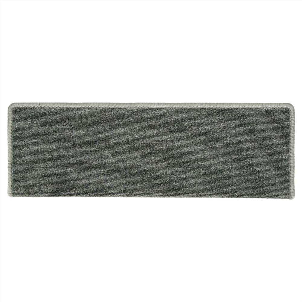 Carpet Stair Treads 15 pcs 65x25 cm Green