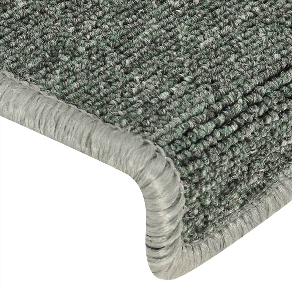 Carpet Stair Treads 15 pcs 65x25 cm Green