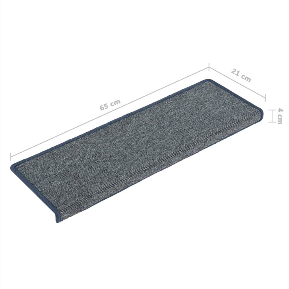Carpet Stair Treads 15 pcs 65x25 cm Purple and Blue