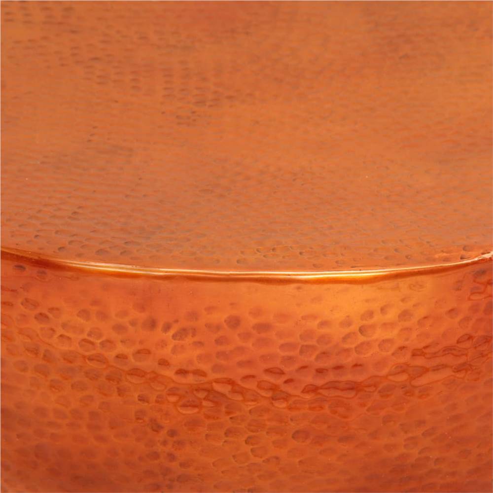 Coffee Table Hammered Aluminium 70x30 cm Copper