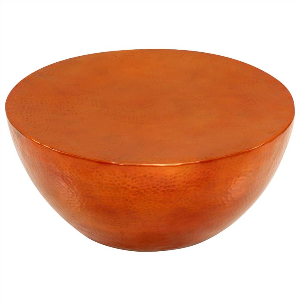 Coffee Table Hammered Aluminium 70x30 cm Copper