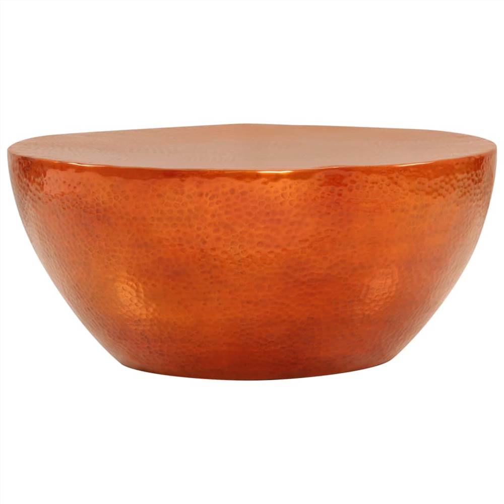 Coffee Table Hammered Aluminium 70x30 cm Copper