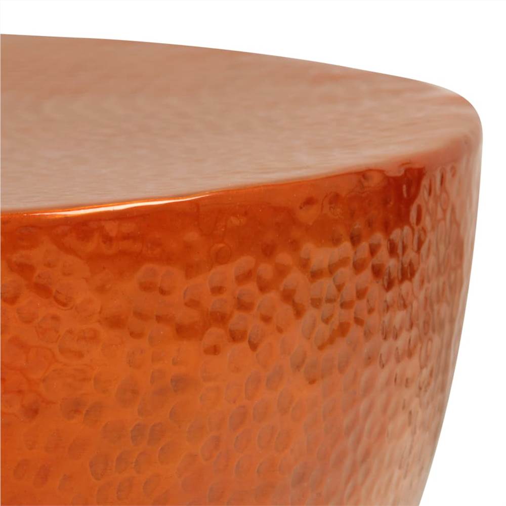 Coffee Table Hammered Aluminium 70x30 cm Copper