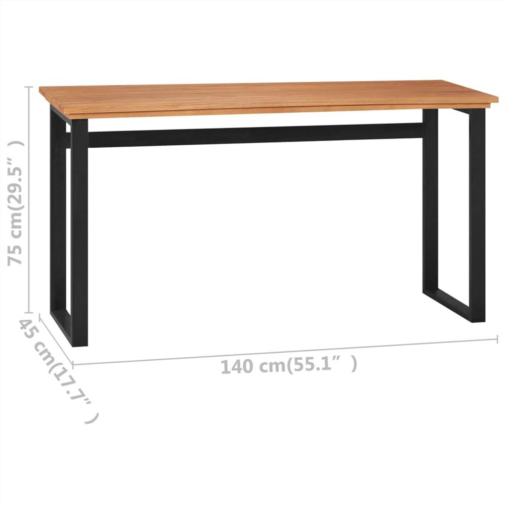 Desk 140x45x75 cm Solid Teak Wood