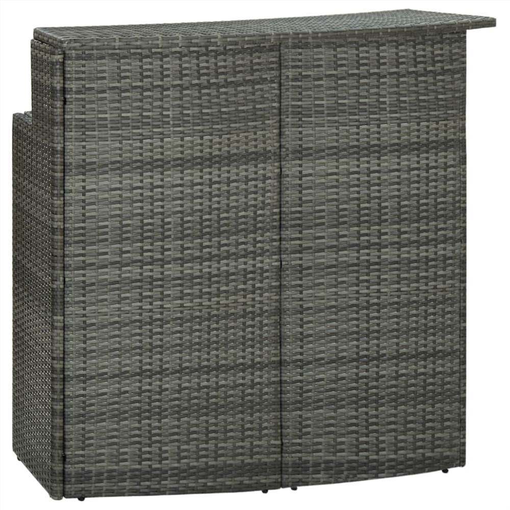 

Garden Bar Table Grey 120x55x110 cm Poly Rattan