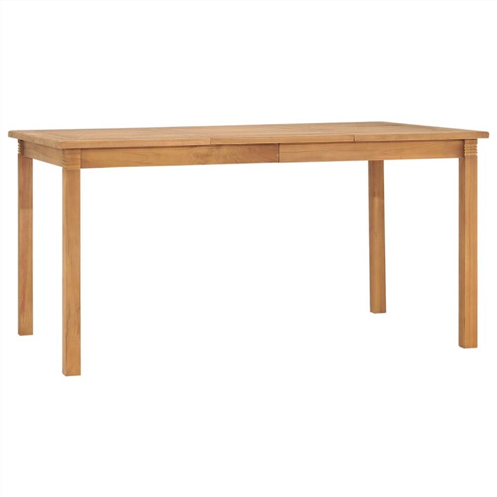 Garden Dining Table 150x90x75 cm Solid Teak Wood