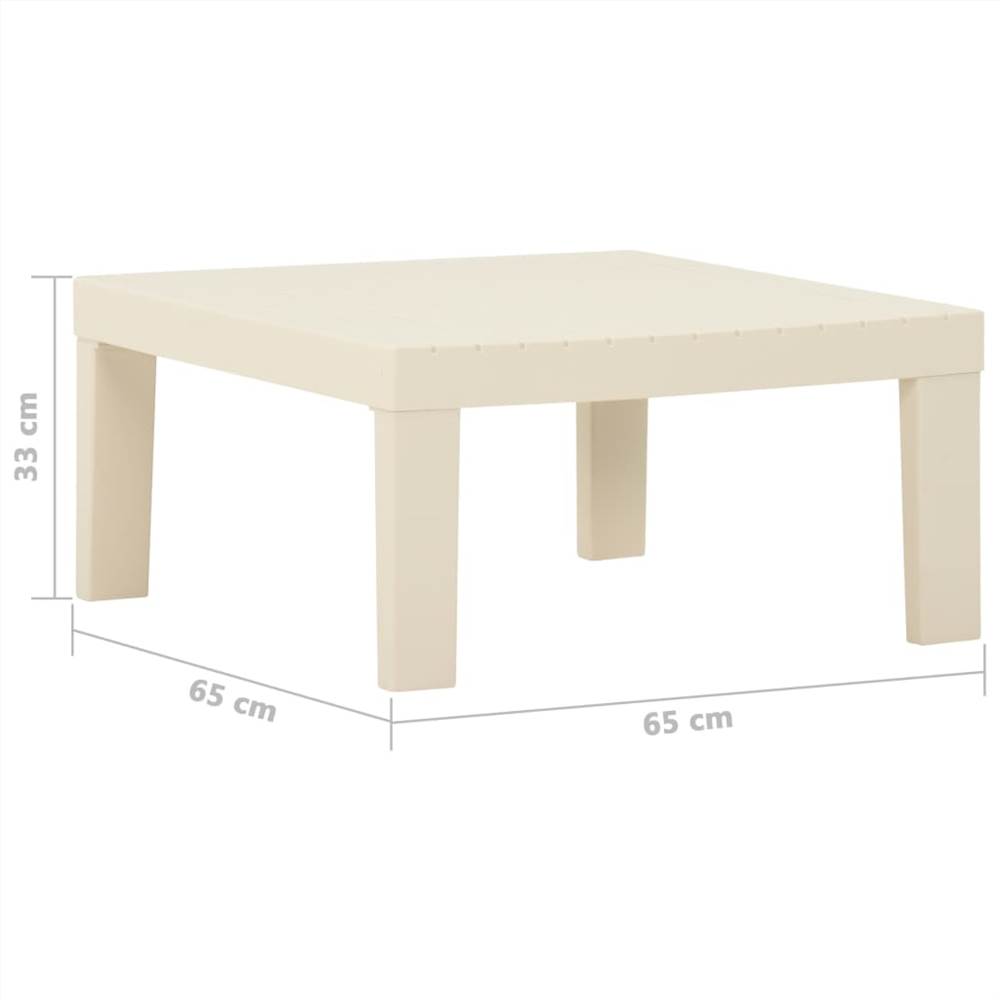 Garden Lounge Table Plastic White