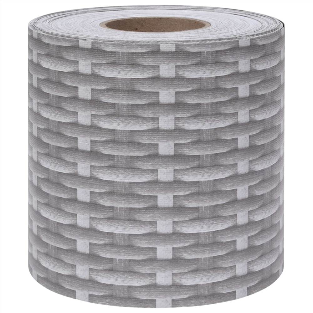 Garden Privacy Screen PVC 70x0.19 m Rattan Grey