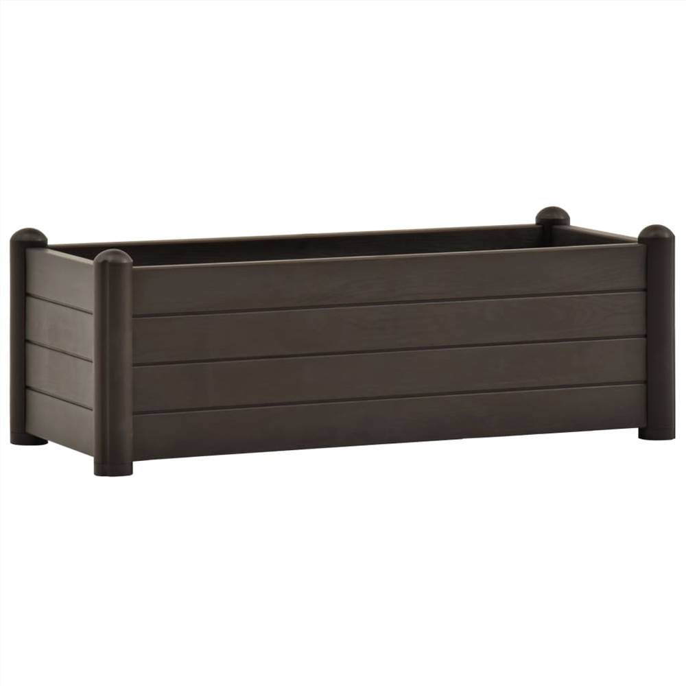 Garden Raised Bed PP Mocha 100x43x35 cm