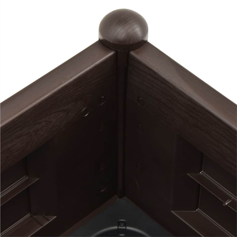 Garden Raised Bed PP Mocha 100x43x35 cm