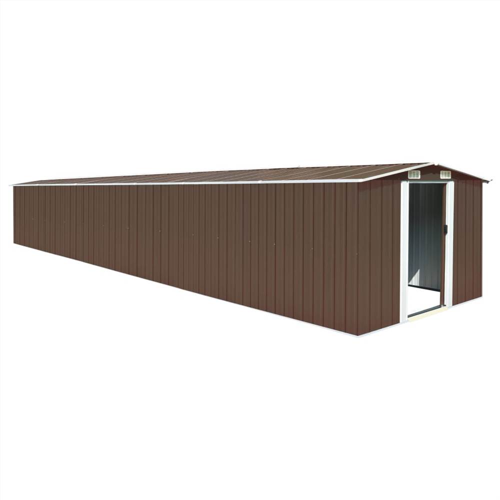 

Garden Shed Brown 257x779x181 cm Galvanised steel