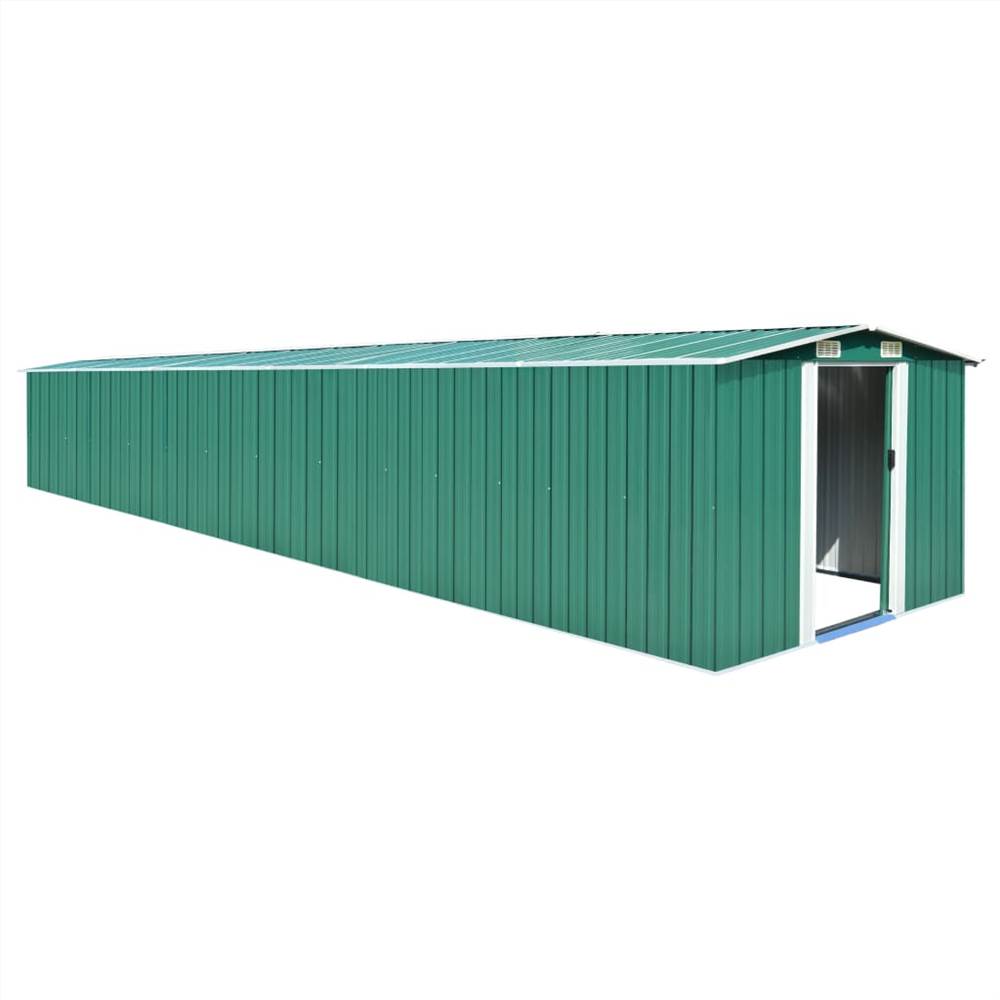 

Garden Shed Green 257x779x181 cm Galvanised steel