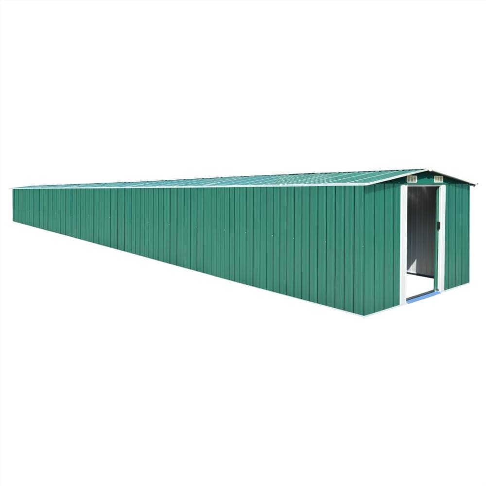 

Garden Shed Green 257x990x181 cm Galvanised steel