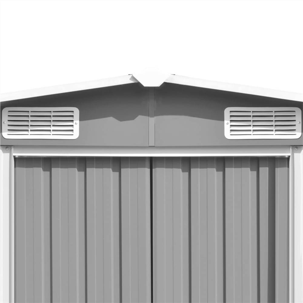 Garden Shed Grey 257x779x181 cm Galvanised steel