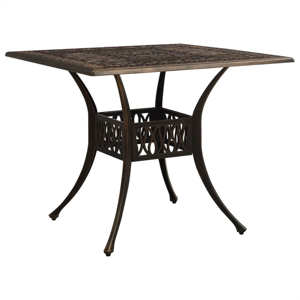 

Garden Table Bronze 90x90x73 cm Cast Aluminium