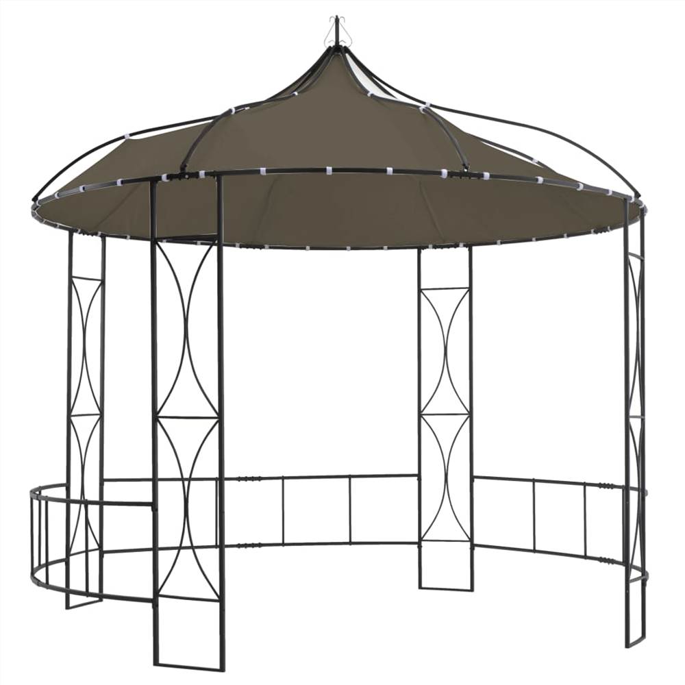 

Gazebo 300x290 cm Taupe Round