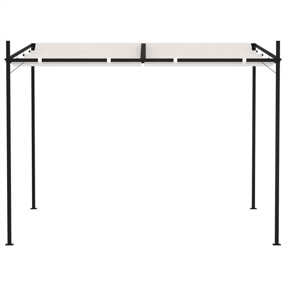 Gazebo with Retractable Roof 300x300x233 cm Cream