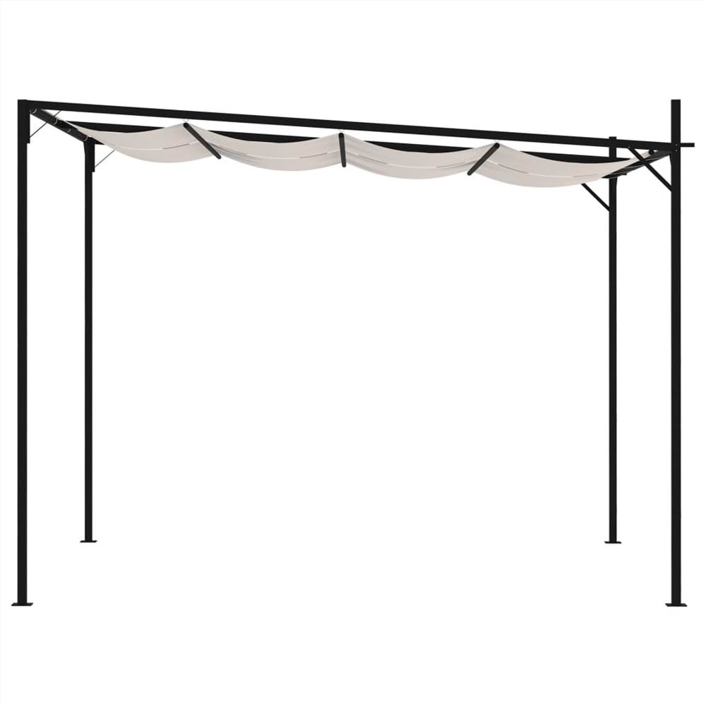 Gazebo with Retractable Roof 300x300x233 cm Cream