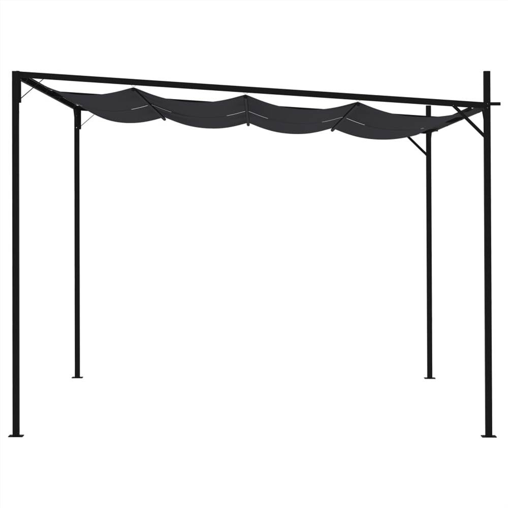 Gazebo with Retractable Roof 400x300x233 cm Anthracite