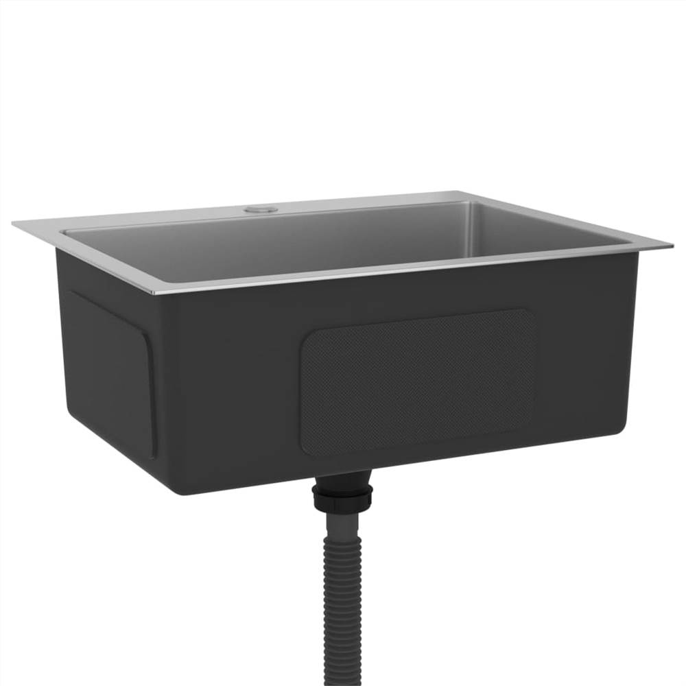 Handmade Kitchen Sink with Faucet Hole Stainless Steel