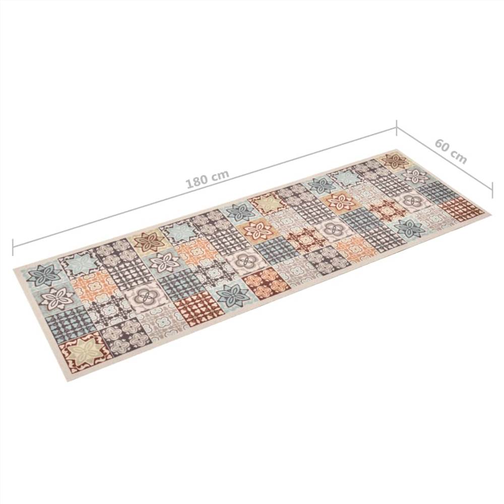 Kitchen Carpet Washable Mosaic Colour 60x180 cm