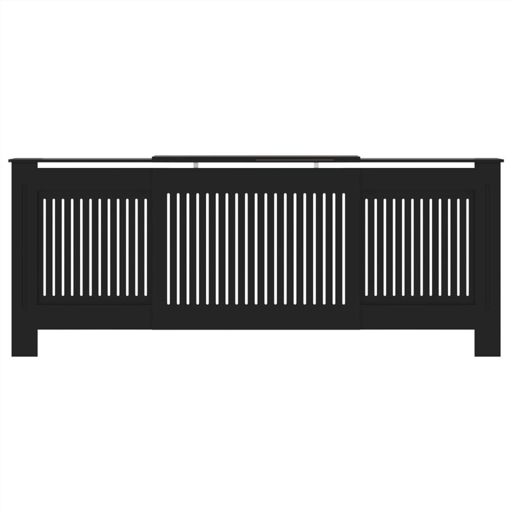 MDF Radiator Cover Black 205 cm