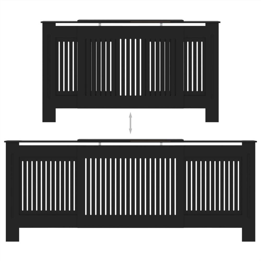 MDF Radiator Cover Black 205 cm