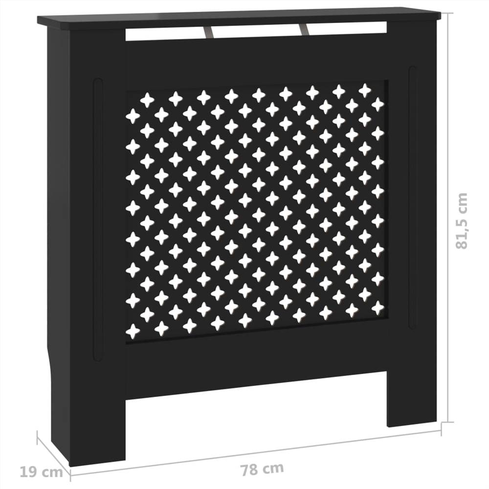 MDF Radiator Cover Black 78 cm