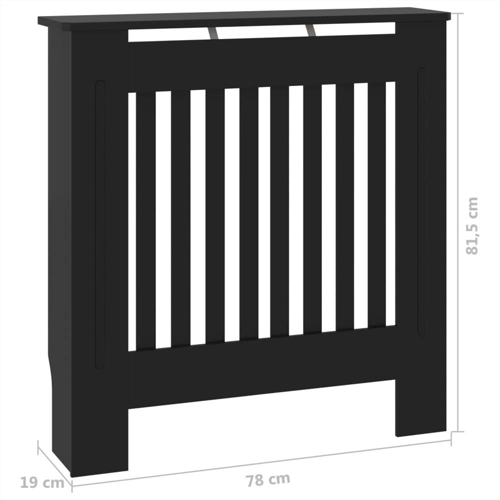 MDF Radiator Cover Black 78 cm
