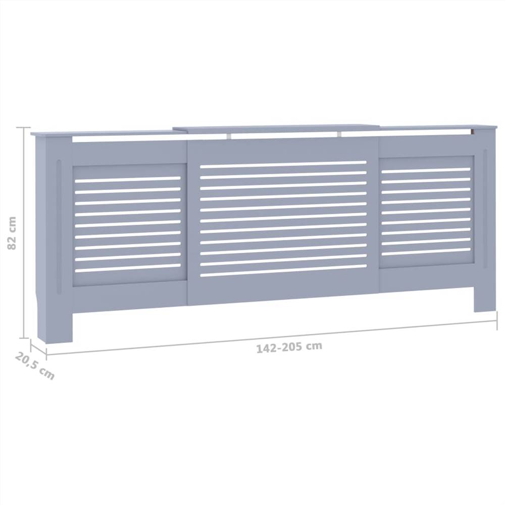 MDF Radiator Cover Grey 205 cm