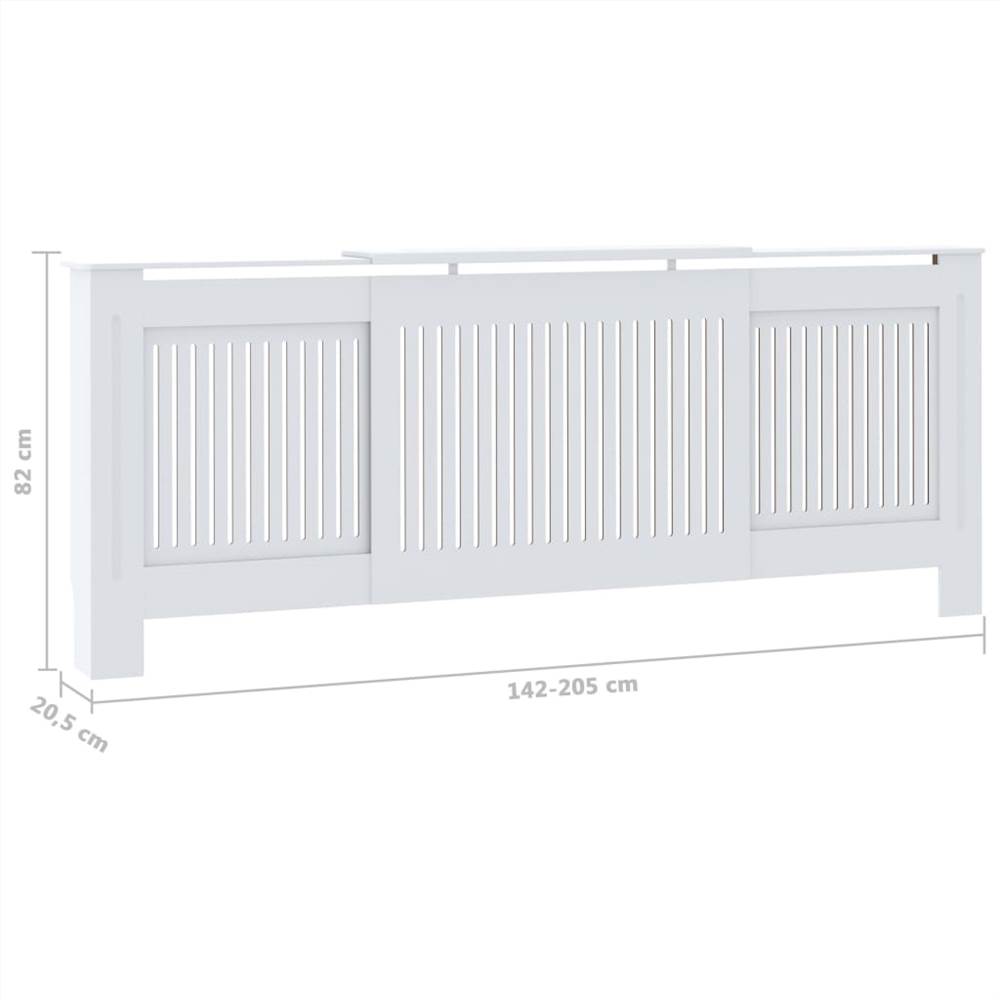 MDF Radiator Cover White 205 cm