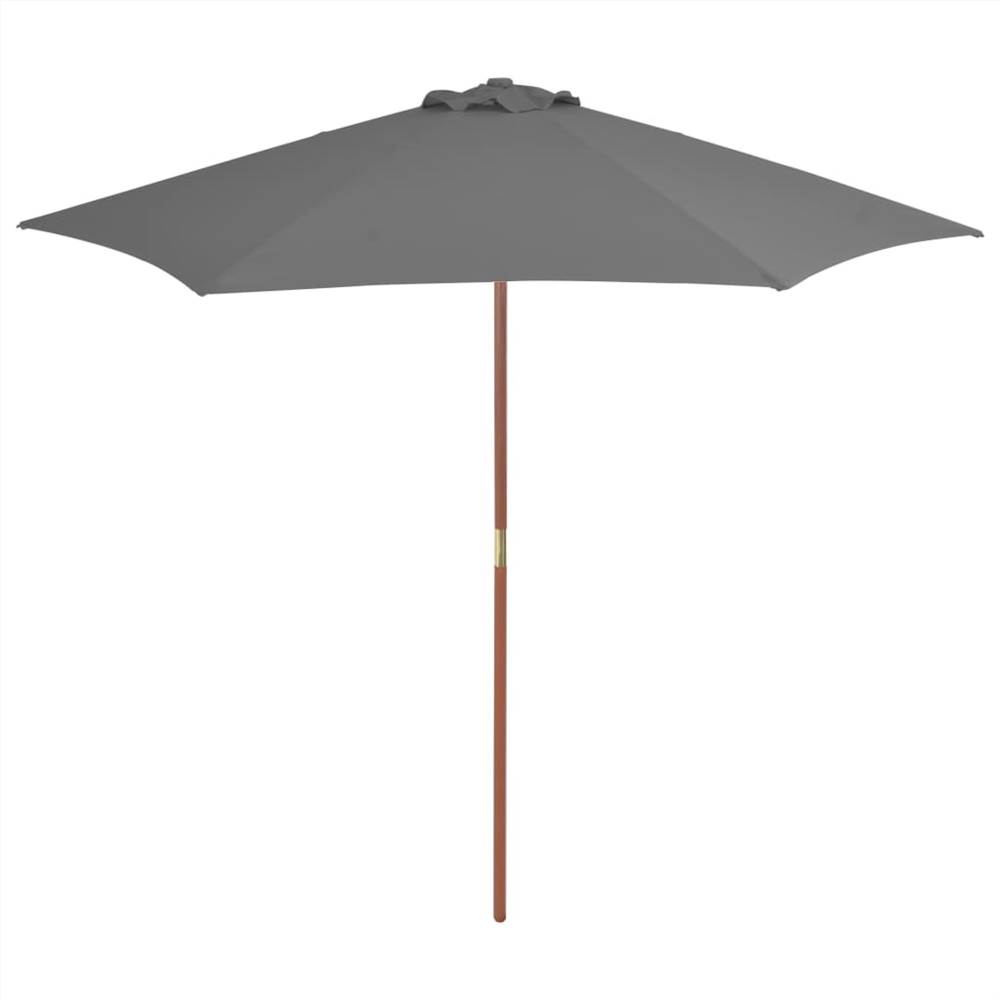 

Outdoor Parasol with Wooden Pole 270 cm Anthracite