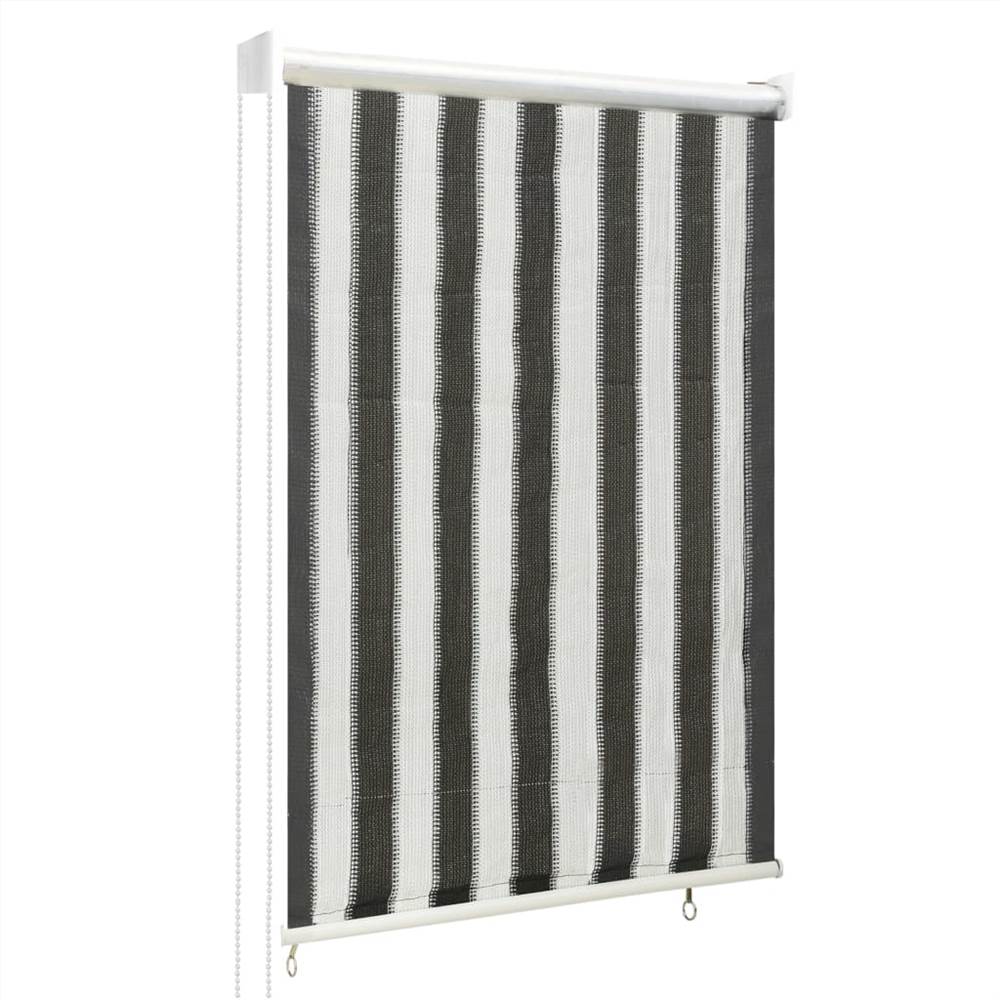 

Outdoor Roller Blind 60x140 cm Anthracite and White Stripe