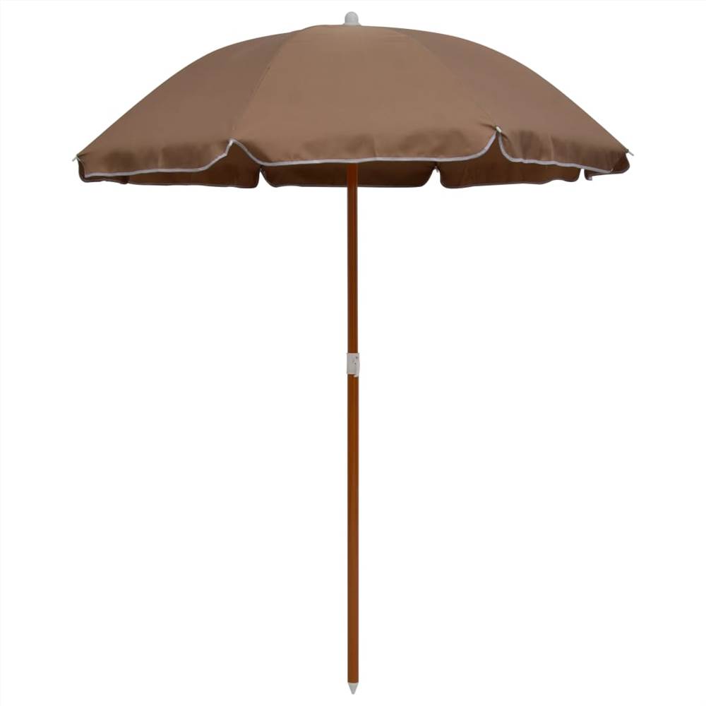 

Parasol with Steel Pole 180 cm Taupe