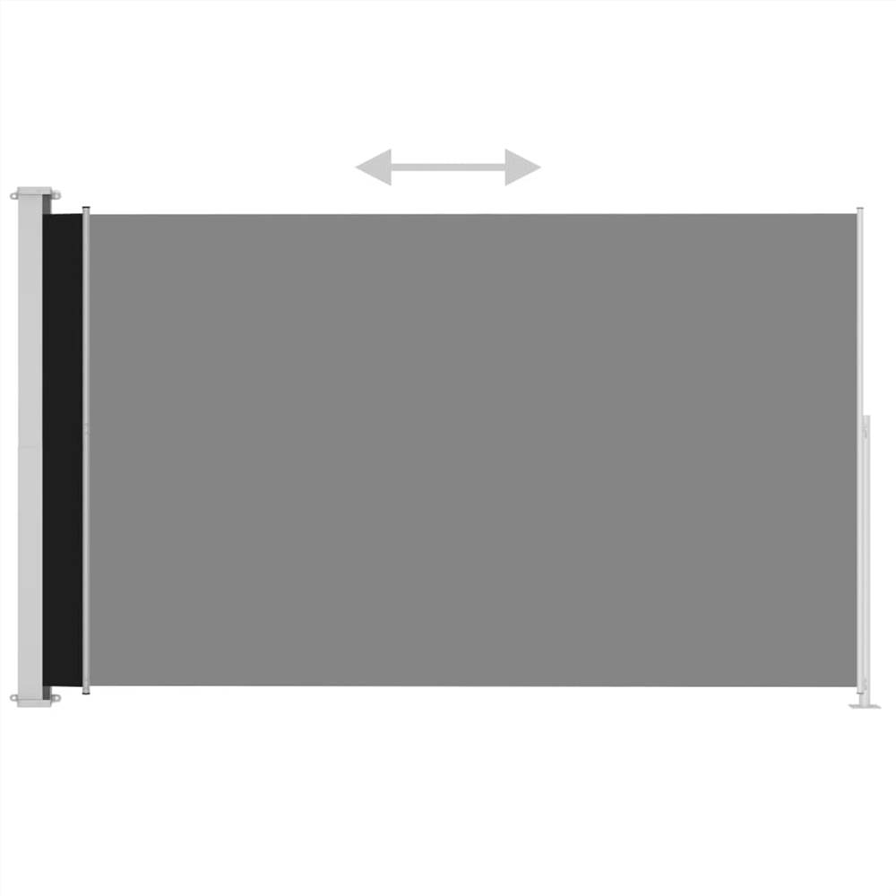 Patio Retractable Side Awning 220x300 cm Black