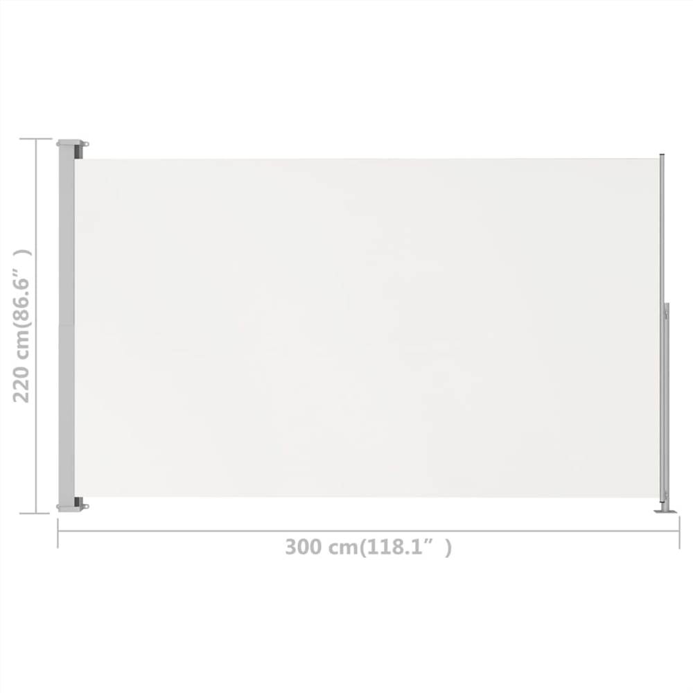 Patio Retractable Side Awning 220x300 cm Cream