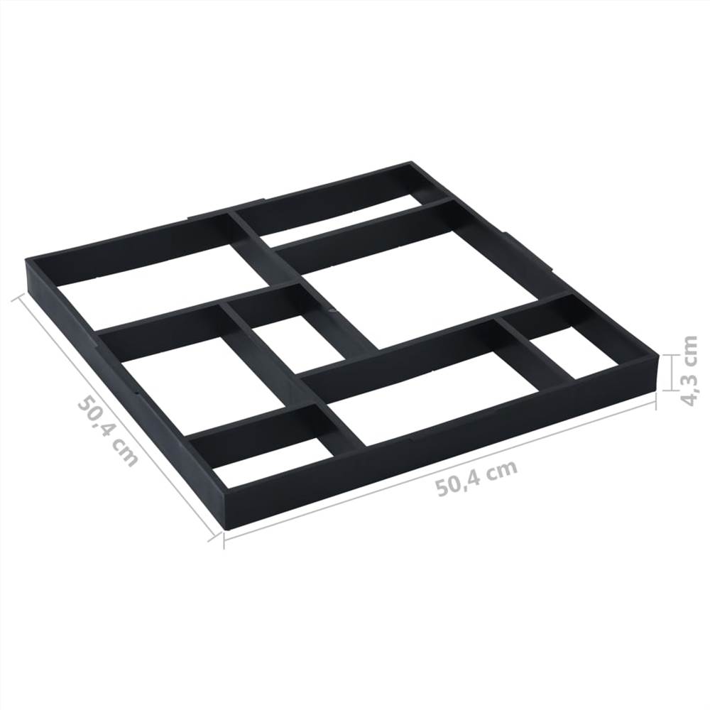 Pavement Moulds 2 pcs 50.4x50.4x4.3 cm Plastic