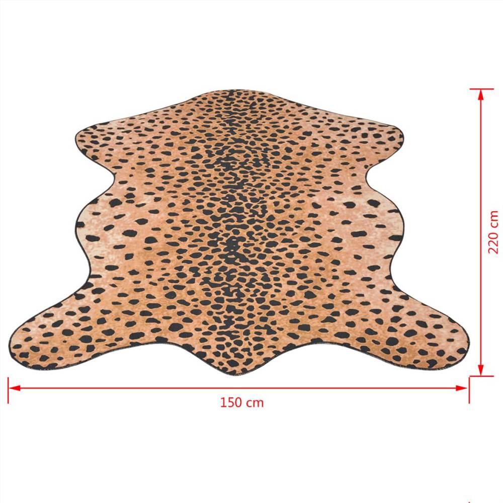 Shaped Rug 150x220 cm Cheetah Print