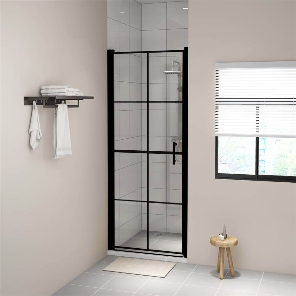 

Shower Door Tempered Glass 91x195 cm Black