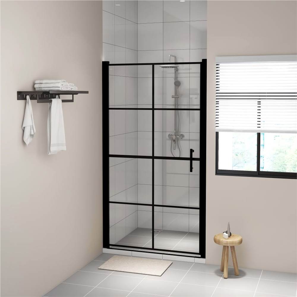 

Shower Doors Tempered Glass 100x178 cm Black