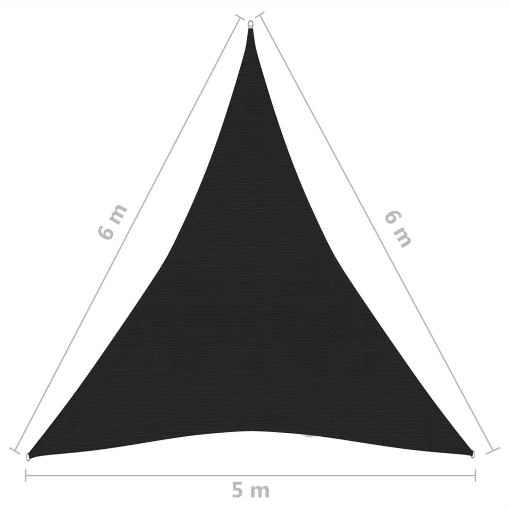Sunshade Sail 160 g/m² Blue 5x6x6 m HDPE
