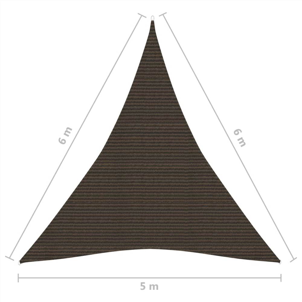 Sunshade Sail 160 g/m² Brown 5x6x6 m HDPE