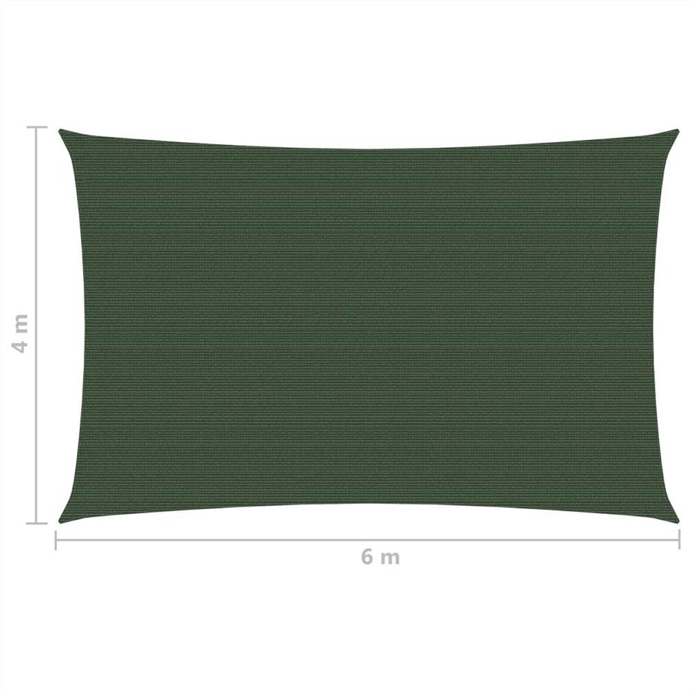 Sunshade Sail 160 g/m² Dark Green 4x6 m HDPE