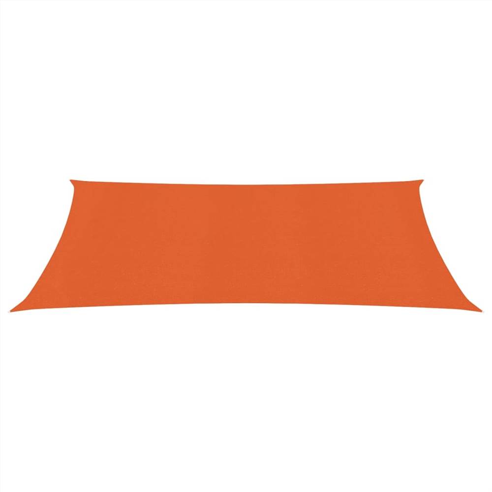Sunshade Sail 160 g/m² Orange 2.5x5 m HDPE